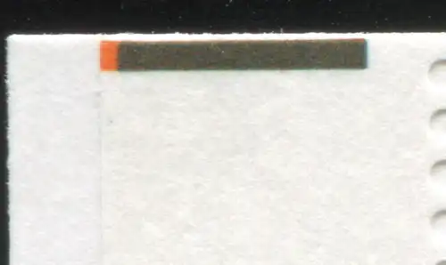 39II MH EXPO 2000 - orange und schwarze Schneidemarkierung, 1 schw. RZ unten **