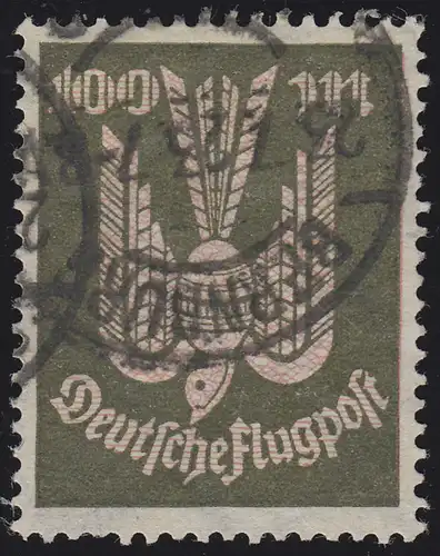 237 Flugpostmarken Holztaube 100 Mark O geprüft