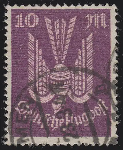 235 Flugpostmarken Holztaube 10 Mark O geprüft