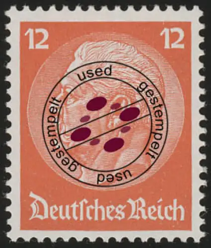 469 Hindenburg-Medaillon 12 Pf Waffeln O
