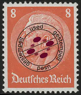 517X Hindenburg-Medaillon 8 Pf O