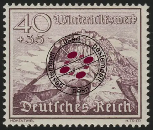 738 Winterhilfswerk Bauwerke 40 Pf, gestempelt O