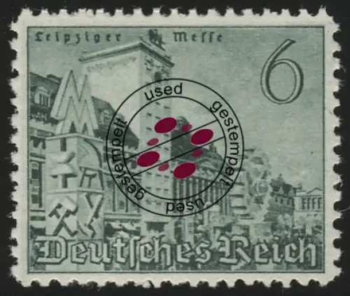 740 Leipziger Frühjahrsmesse 6 Pf, gestempelt O