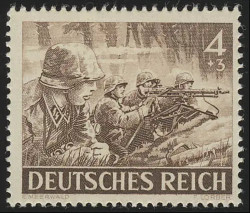 832x Jour de la Wehrmacht / Jour des Héros MG-Sütten 4 Pf **