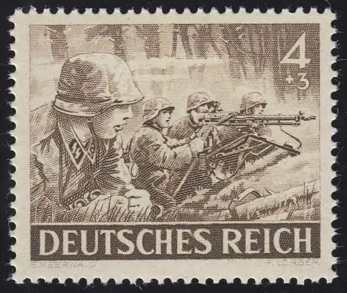 832y Journée de la Wehrmacht / Journée des Héros de commémoration MG-Sütten 4 Pf **