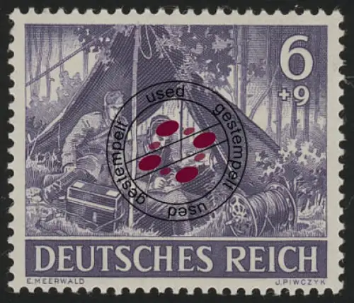 834x Tag der Wehrmacht und Heldengedenktag 6 Pf, gestempelt O