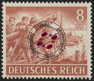 835x Jour de la Wehrmacht et Jour des Héros 8 Pf O