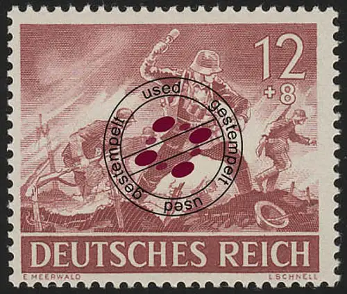 836x Tag der Wehrmacht und Heldengedenktag 12 Pf, gestempelt O