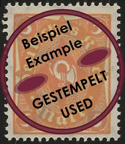 205 Posthorn bicolore 5 M Tamponné O