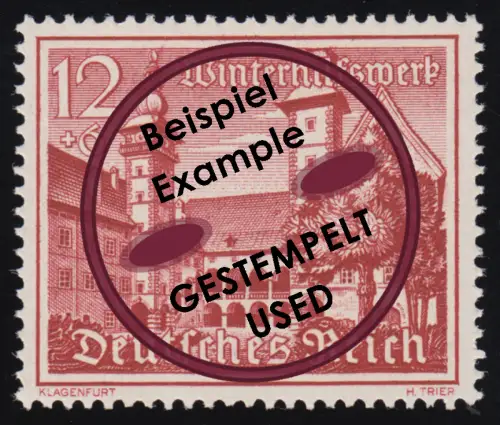 735x Winterhilfswerk Bauwerke 12 Pf, gestempelt O