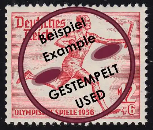 613 Olympische Sommerspiele 12+6 Pf Läufer, gestempelt O