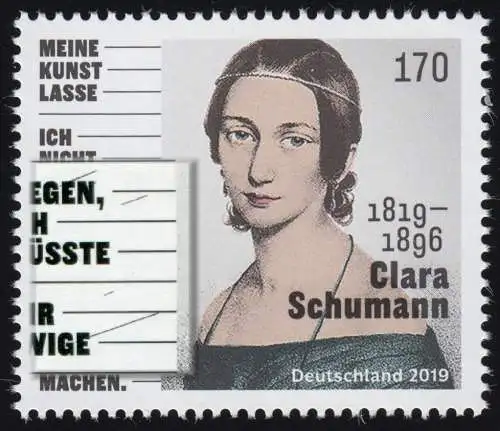 3493II Clara Schumann PLF II - 4 lignes noires dans le clavier, champ 3, **