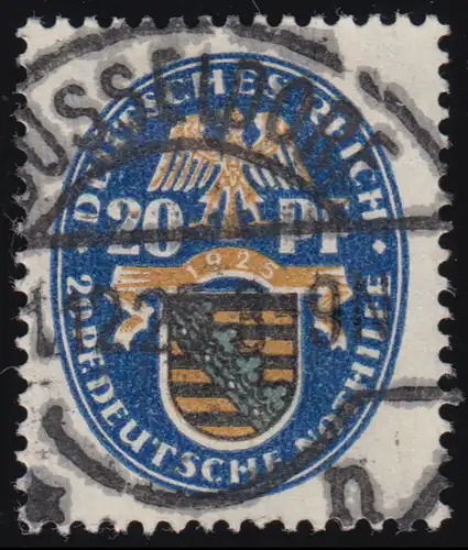 377 Nothilfe Wappen Sachsen 20+20 Pf O
