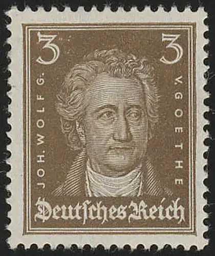 385 Köpfe berühmter Deutscher 3 Pf Goethe dklbraun **