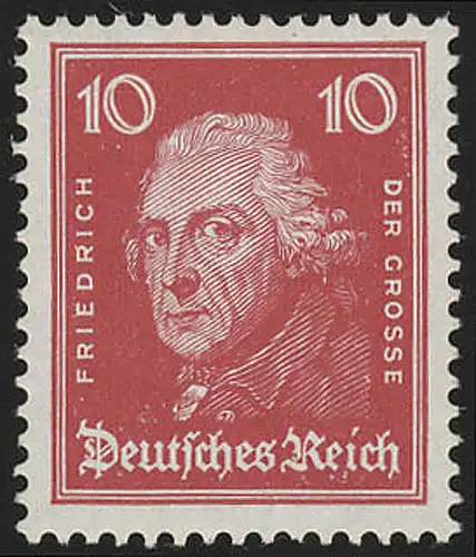 390 têtes de célèbre Allemand 10 Pf Friedrich le Grand **