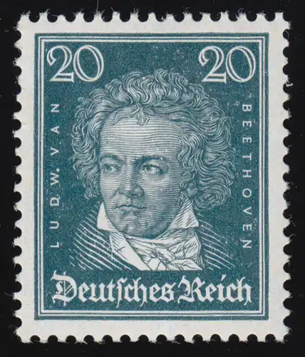 392X Köpfe berühmter Deutscher 20 Pf Beethoven ** geprüft