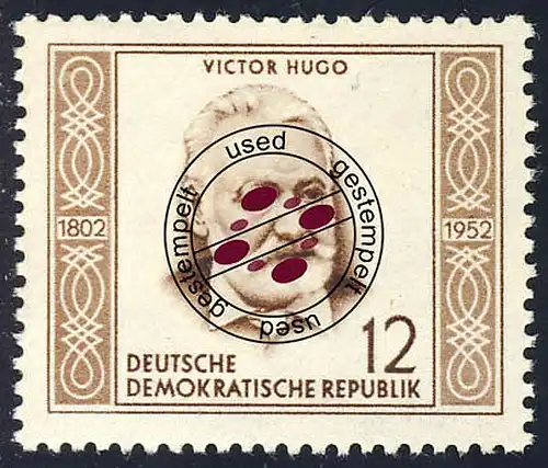 311 Victor Hugo 12 Pf O gestempelt