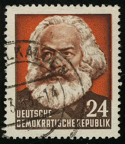 349 I YI Karl Marx 24 Pf Wz.2 Yl O