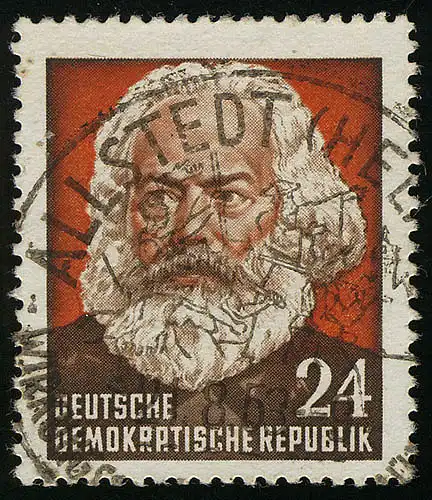 349 II YI Karl Marx 24 Pf Wz.2 YI O
