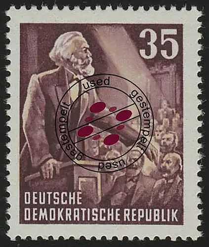 350 YI Karl Marx 35 Pf Wz.2 YI O