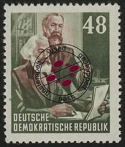 351 YII Karl Marx 48 Pf Wz.2 YII O