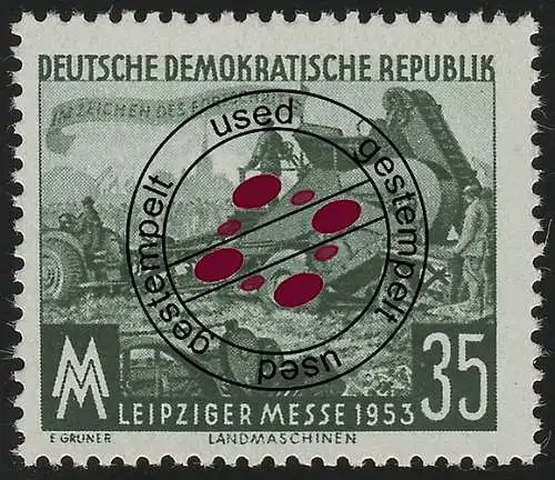 381 XI Leipziger Herbstmesse 35 Pf Wz.2 XI O