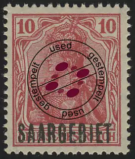Saargebiet 33 Germania SAARGEBIET 10 Pf, gestempelt
