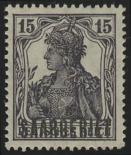 Sarre 34 Germania SAARZE 15 Pf, ** post-fraîchissement