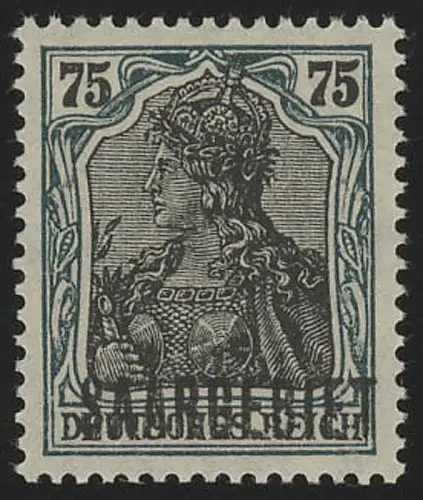 Saargebiet 40 Germania SAARGEBIET 75 Pf, ** postfrisch