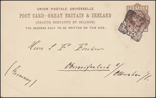 Royaume-Uni Carte postale P 18 Temple de rouille Londres CHARING CROSS 23.6.1884