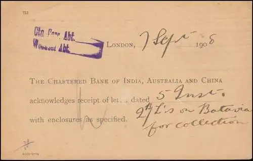 Royaume-Uni Carte postale P 31 Eduard VII LONDON 7.9.1908 vers NÜRNBERG 9.9.08