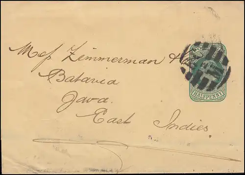 Großbritannien Streifband König Eduard VII. Rost-Stempel "E.C. 2 M" von 1903