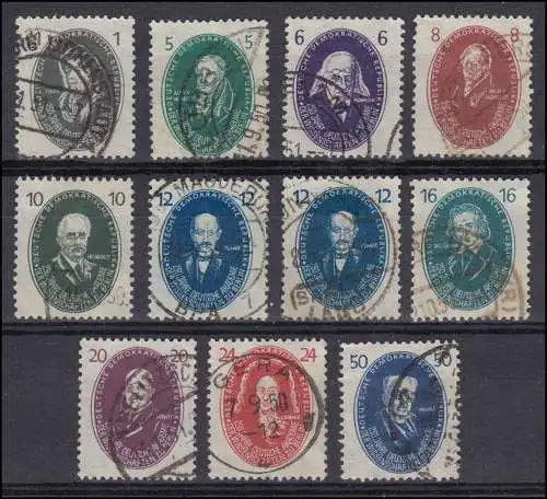 261-270 Akademie der Wissenschaften mit 266a+b, Satz mit zeitgerechten Stempeln