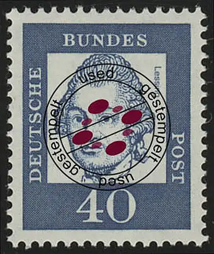 355y (fluoresz.) Bedeutende Deutsche 40 Pf Gotthold Ephraim Lessing O