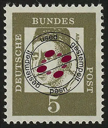 347x (ohne Fluo) Bedeutende Deutsche 5 Pf Albertus Magnus O