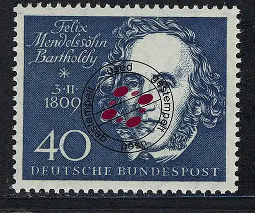 319 Mendelssohn-Bartholdy 40 Pf aus Block 2 Beethoven O