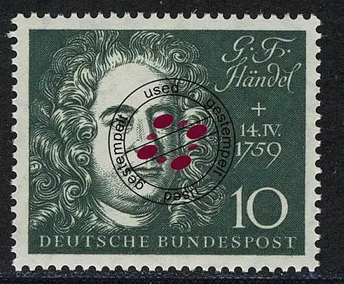 315 Händel 10 Pf aus Block 2 Beethovenhalle O