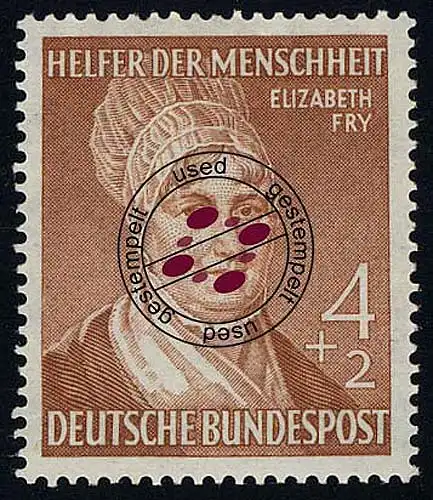 156 Elizabeth Fry 4+2 Pf O gestempelt