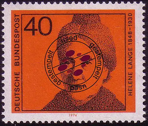 792 Deutsche Frauen 40 Pf Helene Lange O