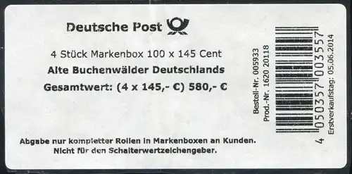 3087 Buchenwälder - Banderole für 4 Markenboxen: Prod.-Nr. 1620 20118, 100x48