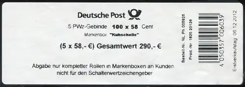 2968 Kuhschelle 58 Banderole für 5 Markenboxen 100x58, Prod.-Nummer 1620 20127