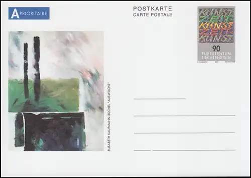 Liechtenstein Postkarte P 95 Zeitkunst-Motiv: Auswuchs, **