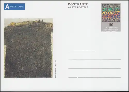 Liechtenstein Postkarte P 96 Zeitkunst-Motiv: Nr. 38, **