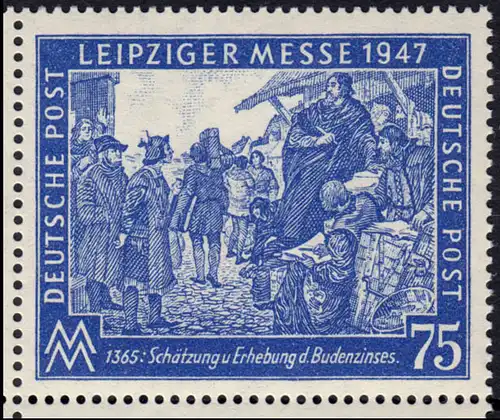 966aII Leipziger Messe - Bloc de plaque cassé homme gauche à gauche, **