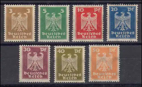 355-361 Neuer Reichsadler 1924 Satz komplett ** Höchstwerte geprüft Schlegel BPP