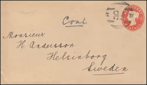 Royaume-Uni Vol privé Victoria Halfpenny de Londres "FB" en Suède