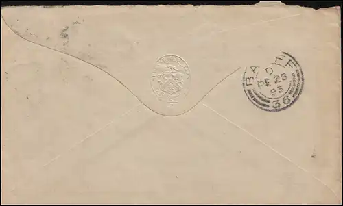 Großbritannien Umschlag U 10E aus CHESTER N - 27.2.1893 nach BANFF 36 - 28.2.83
