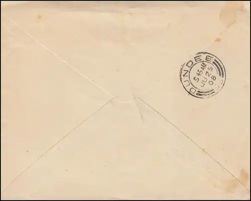 Großbritannien Umschlag König Eduard VII. Maschinenstempel LONDON E.C. 24.6.1908