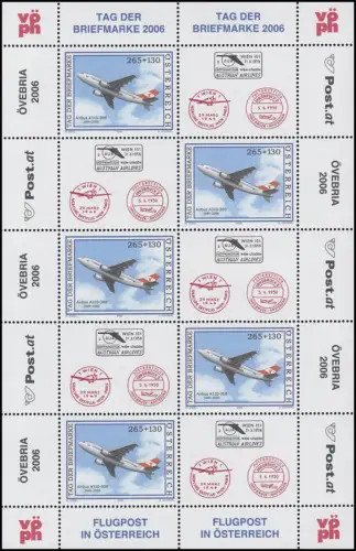 2606 Tag der Briefmarke 2006 - kompletter Kleinbogen mit Zierfeldern, ** / MNH