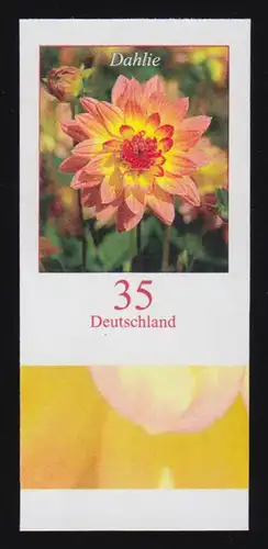 2505U Blume 0,35 Dahlie, nassklebend, ungezähnt mit Bogenrand, postfrisch **